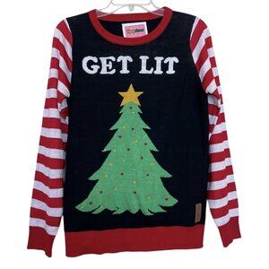 Tipsy Elves Red and Black Christmas Sweater